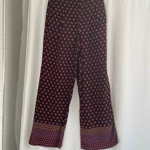 Anthropologie printed wide leg pants